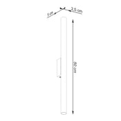 Applique murale LED tubulaire dorée 2 lumières — vue 8