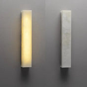 Applique murale LED tubulaire en acier et marbre blanc — vue 3