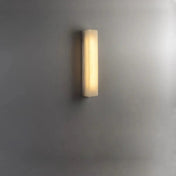 Applique murale LED tubulaire en acier et marbre blanc — vue 4