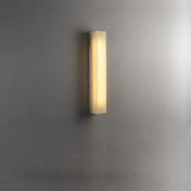 Applique murale LED tubulaire en acier et marbre blanc — vue 5
