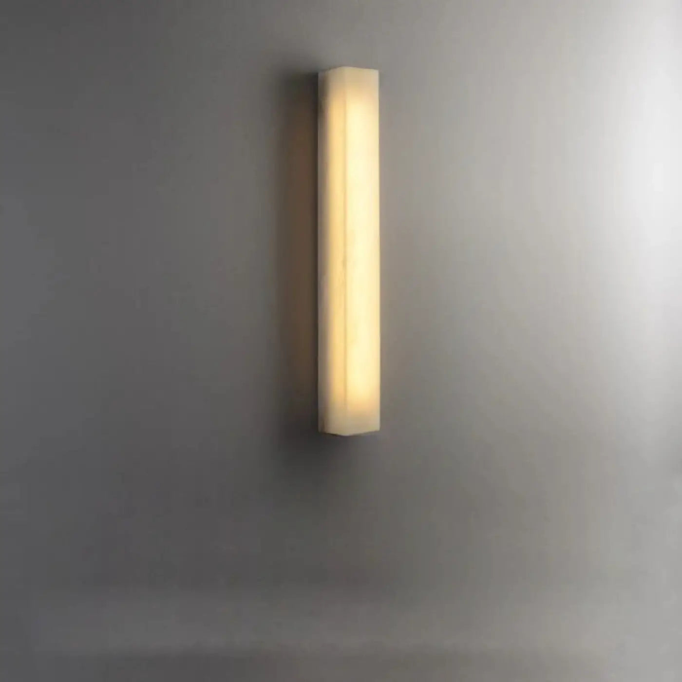 Applique murale LED tubulaire en acier et marbre blanc — vue 6