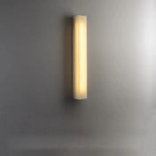 Applique murale LED tubulaire en acier et marbre blanc — vue 6