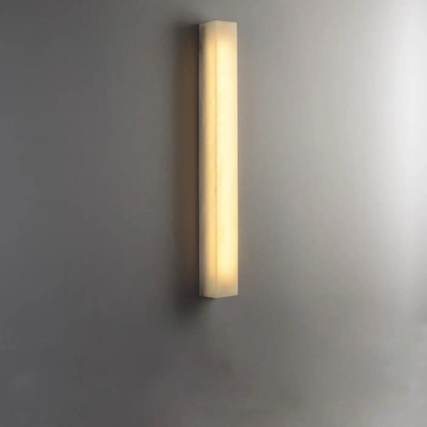 Applique murale LED tubulaire en acier et marbre blanc — vue 7
