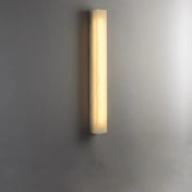 Applique murale LED tubulaire en acier et marbre blanc — vue 7