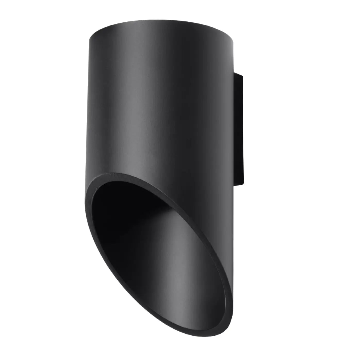 Applique murale LED tubulaire noire aluminium — vue 3