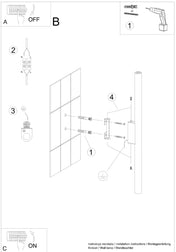 Applique murale LED tubulaire vert olive 2 lumières — vue 8