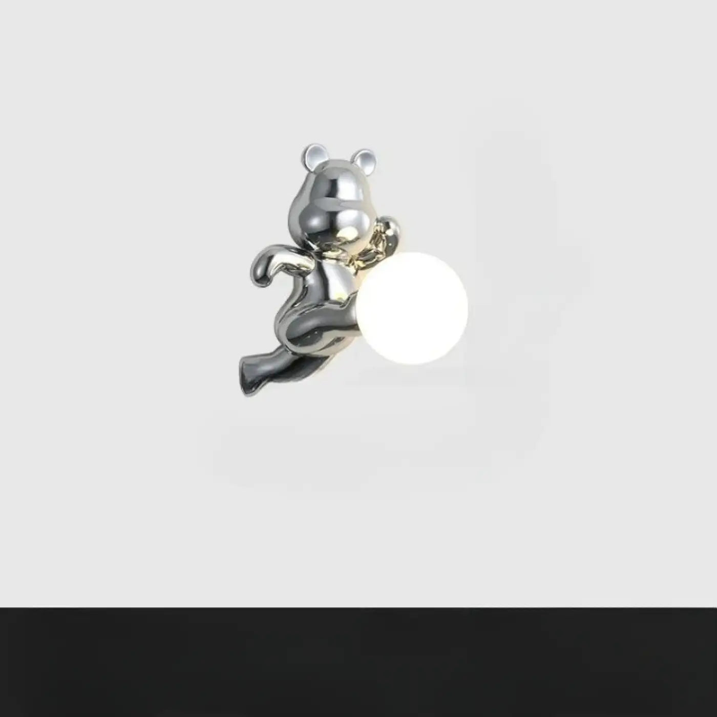 Applique murale LED verre et résine argentée art déco — vue 4