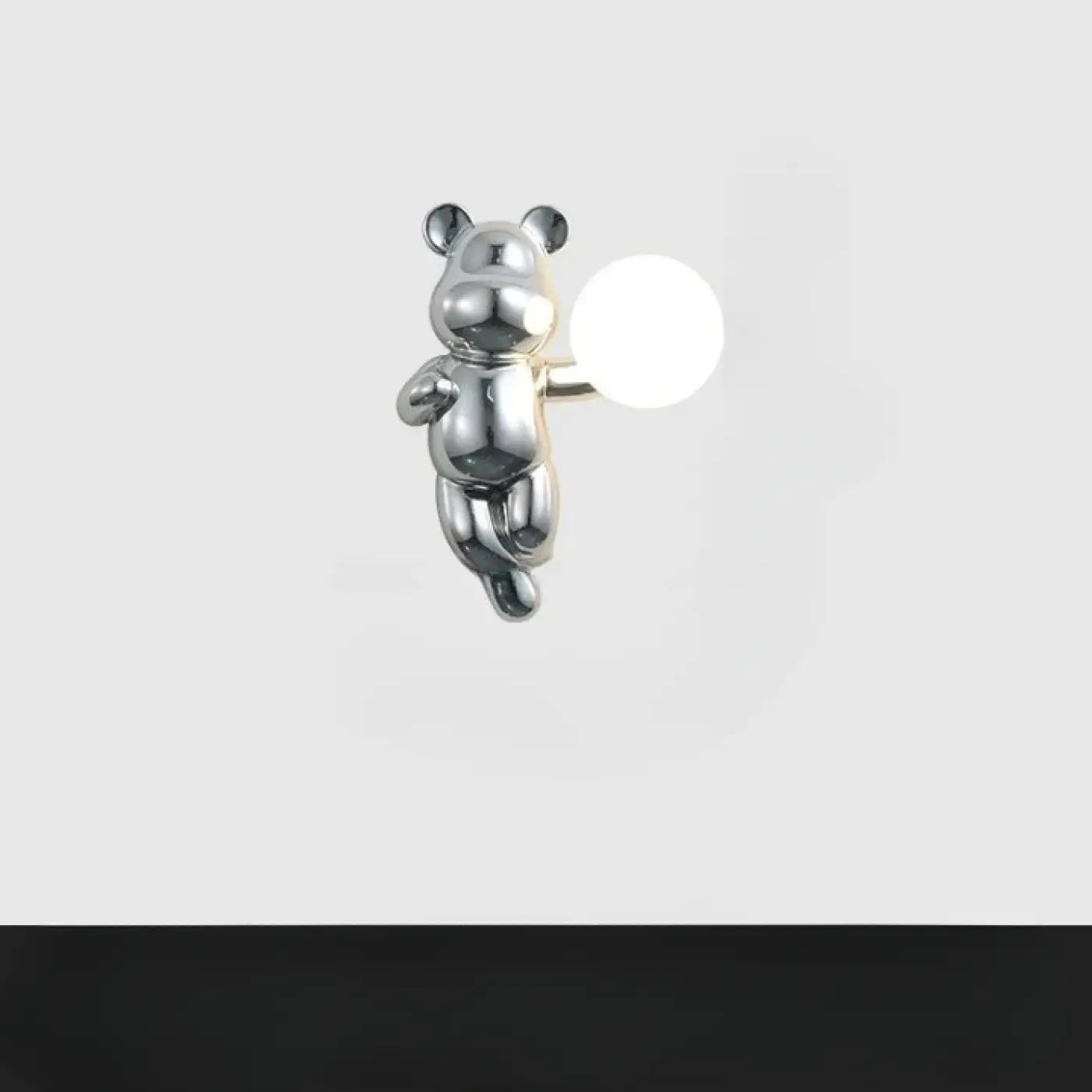 Applique murale LED verre et résine argentée art déco — vue 5