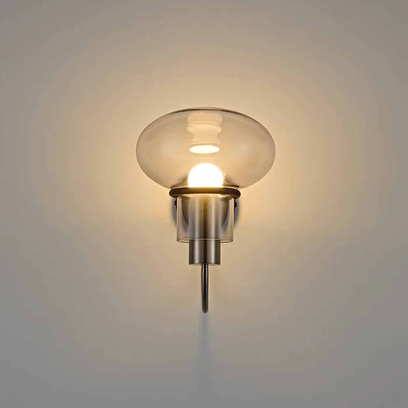 Applique murale LED verre soufflé et métal noir Art Déco — vue 2
