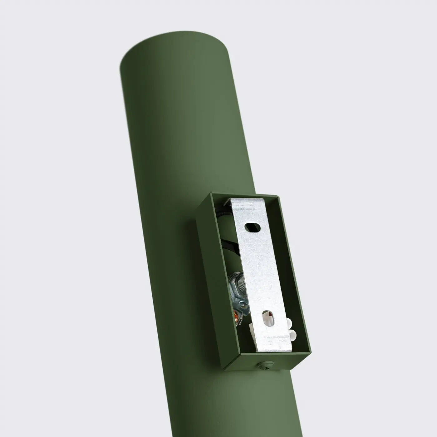Applique murale LED vert olive 2 lumières en acier — vue 4