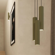 Applique murale LED vert olive 2 lumières en acier — vue 8
