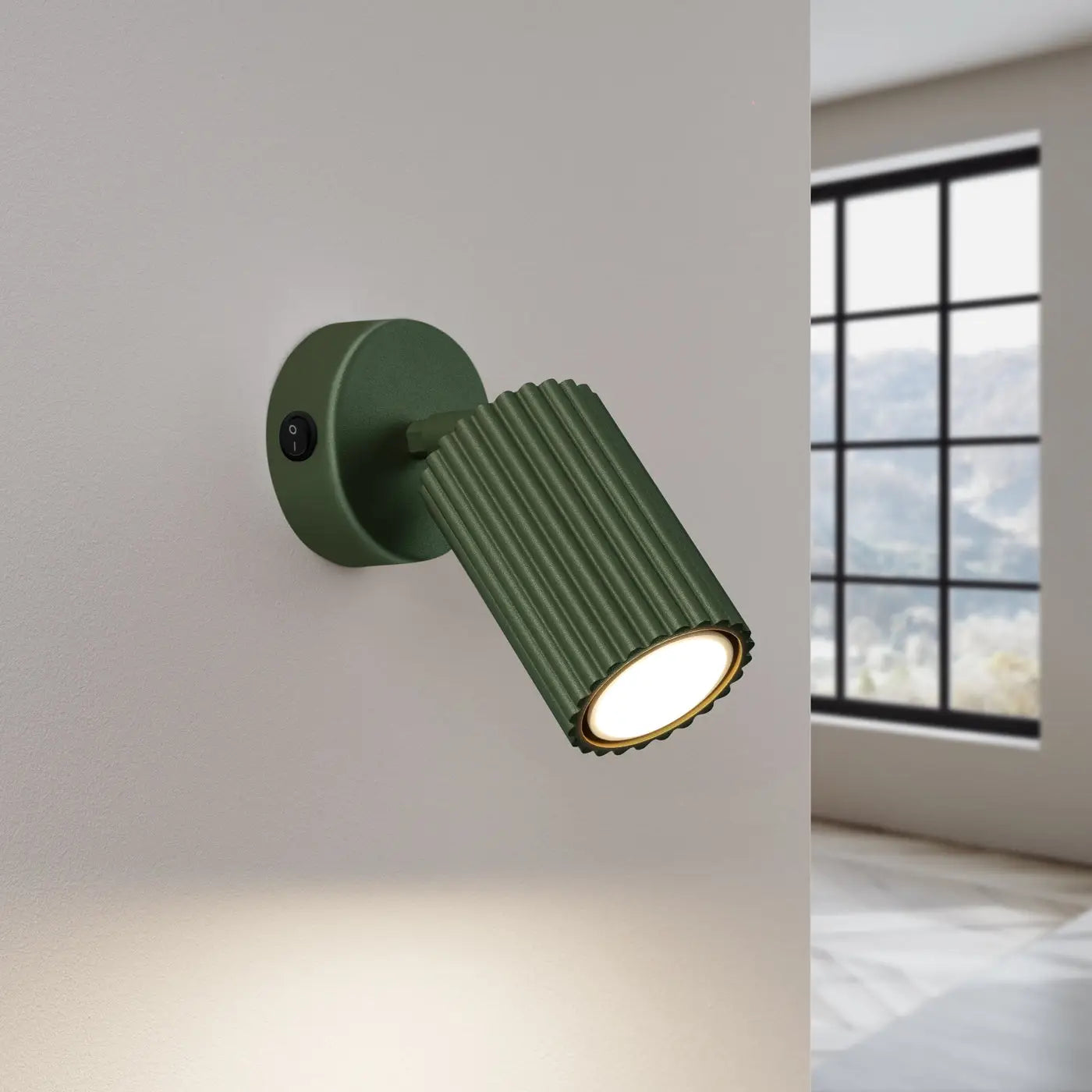 Applique murale LED vert olive avec interrupteur GU10 — vue 1