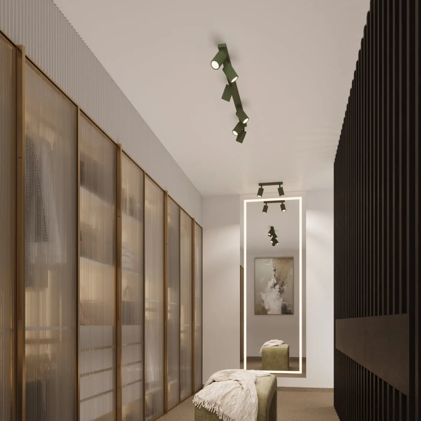 Applique murale LED vert olive avec interrupteur GU10 — vue 8