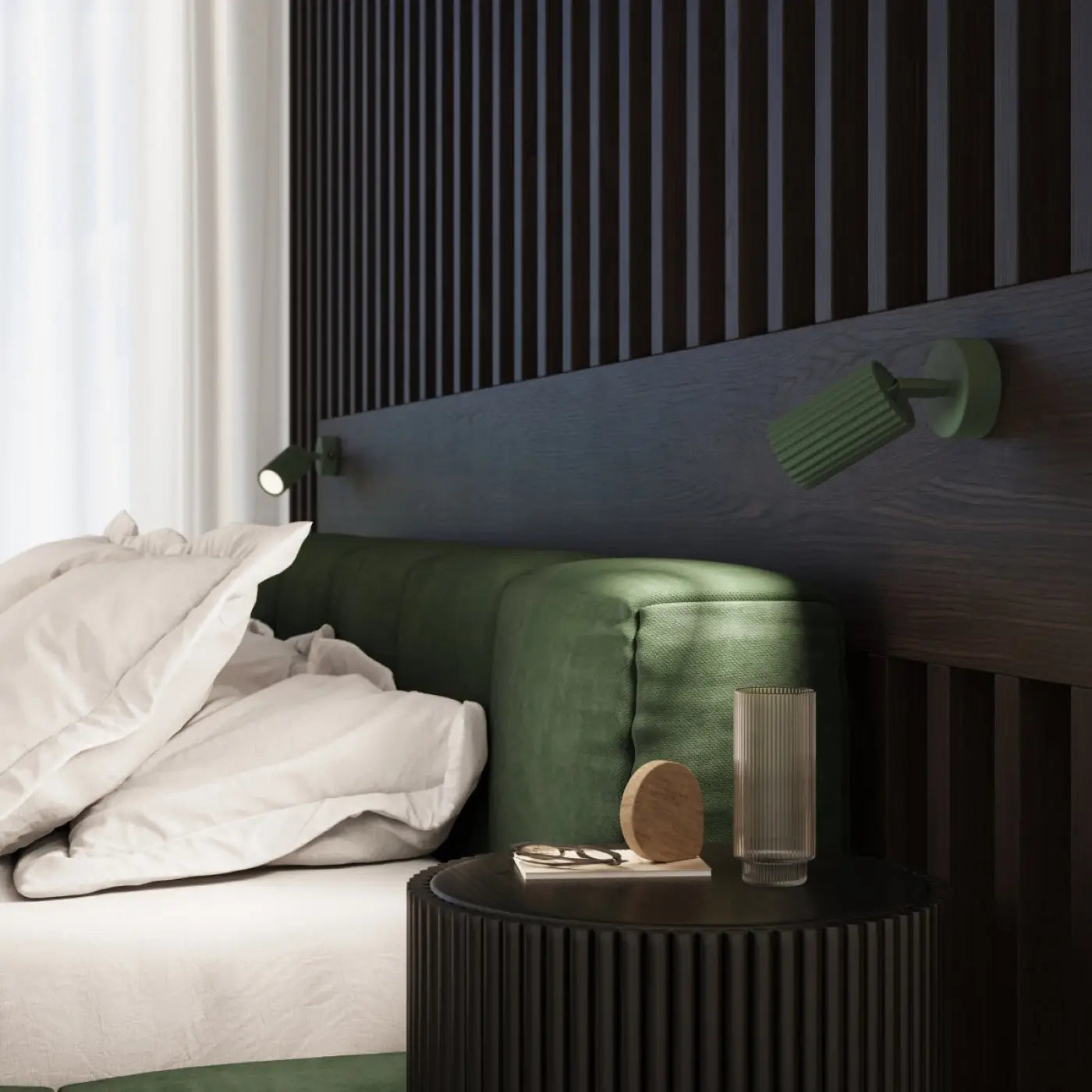 Applique murale LED vert olive avec interrupteur GU10 — vue 9