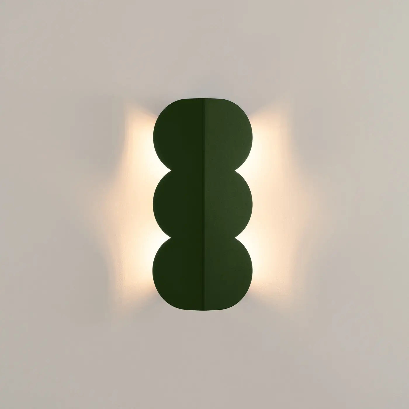 Applique murale LED vert olive en résine forme biscuit — vue 1