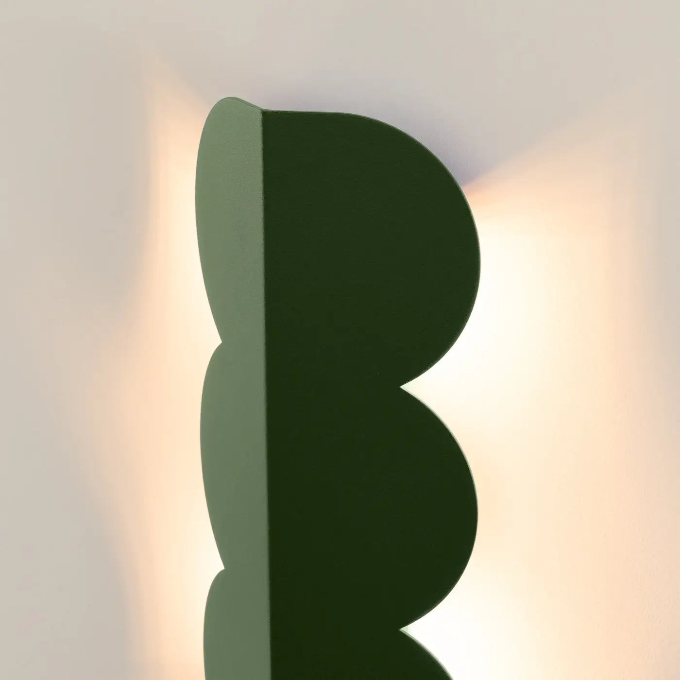 Applique murale LED vert olive en résine forme biscuit — vue 5