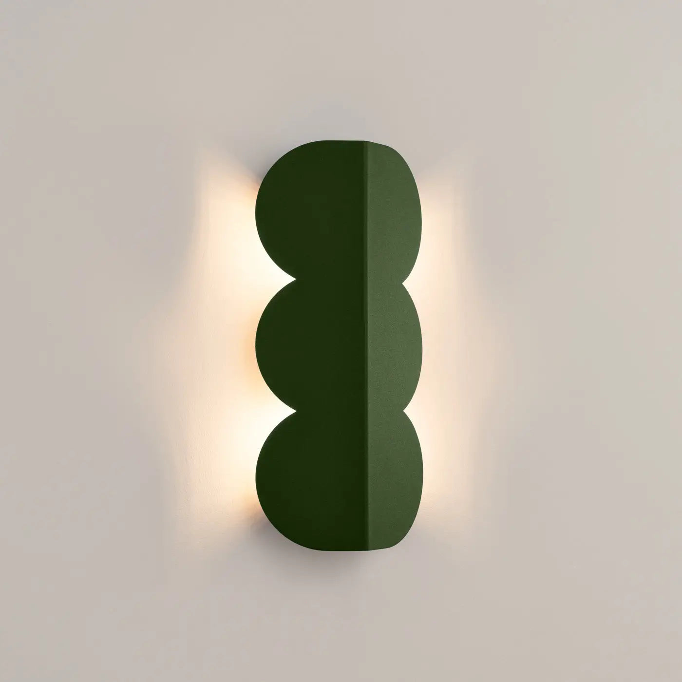 Applique murale LED vert olive en résine forme biscuit — vue 7