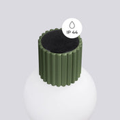 Applique murale LED vert olive globe opalin IP44 — vue 3