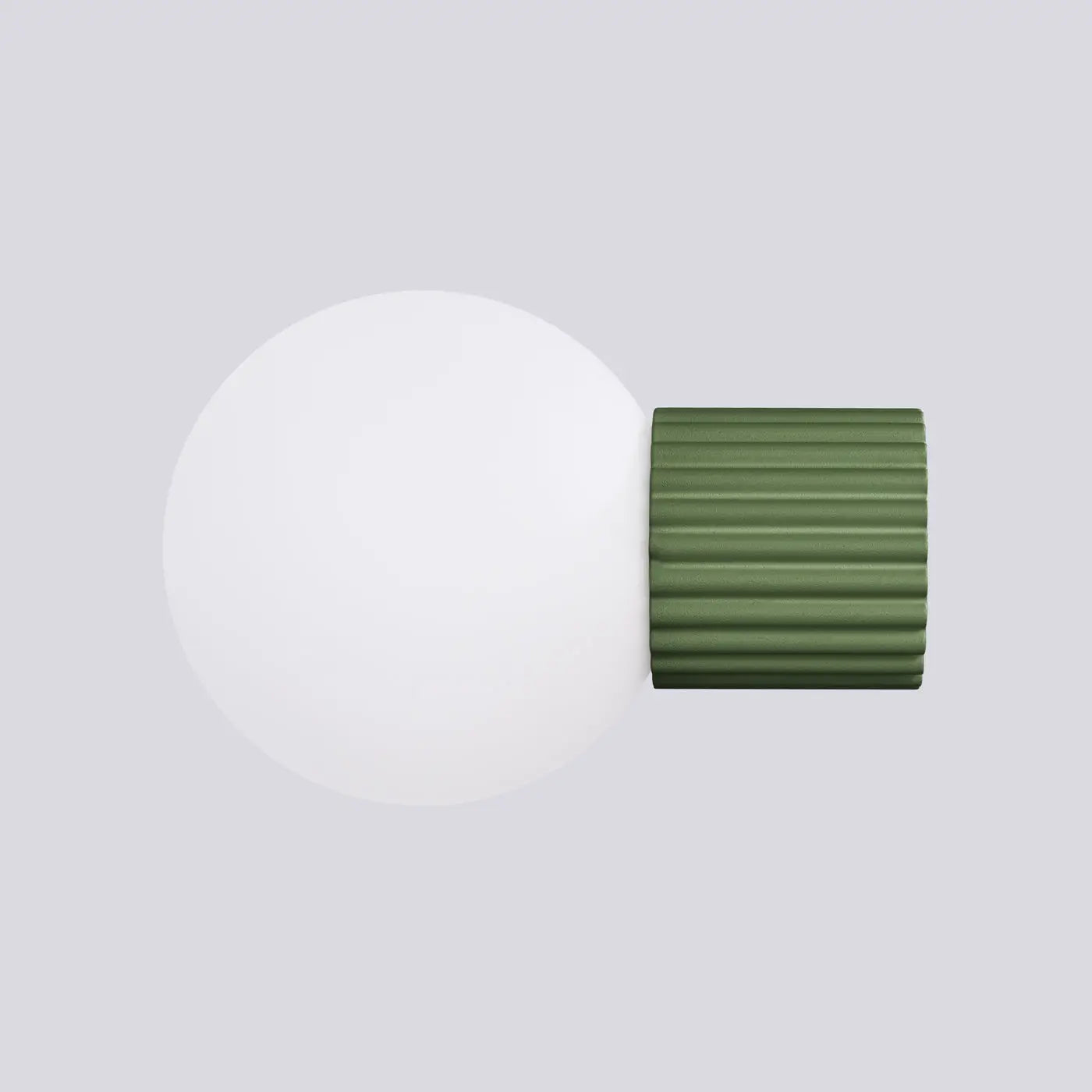 Applique murale LED vert olive globe opalin IP44 — vue 7