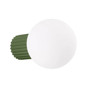 Applique murale LED vert olive globe opalin IP44 — vue 8