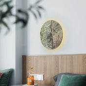 Applique murale LED verte en pierre ronde et sculpturale — vue 3