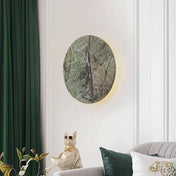 Applique murale LED verte en pierre ronde et sculpturale — vue 4