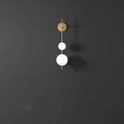 Applique murale LED verticale blanc et doré style Art Déco — vue 1