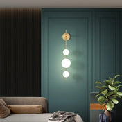 Applique murale LED verticale blanc et doré style Art Déco — vue 2