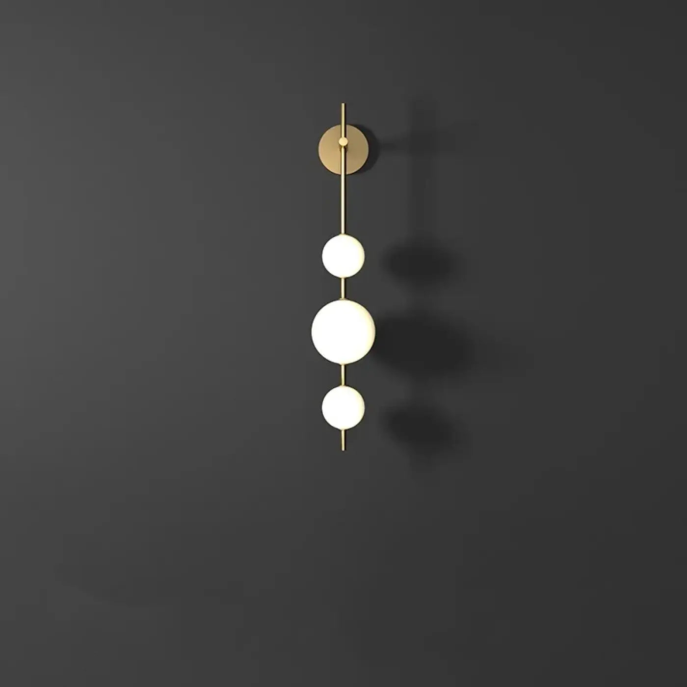 Applique murale LED verticale blanc et doré style Art Déco — vue 6
