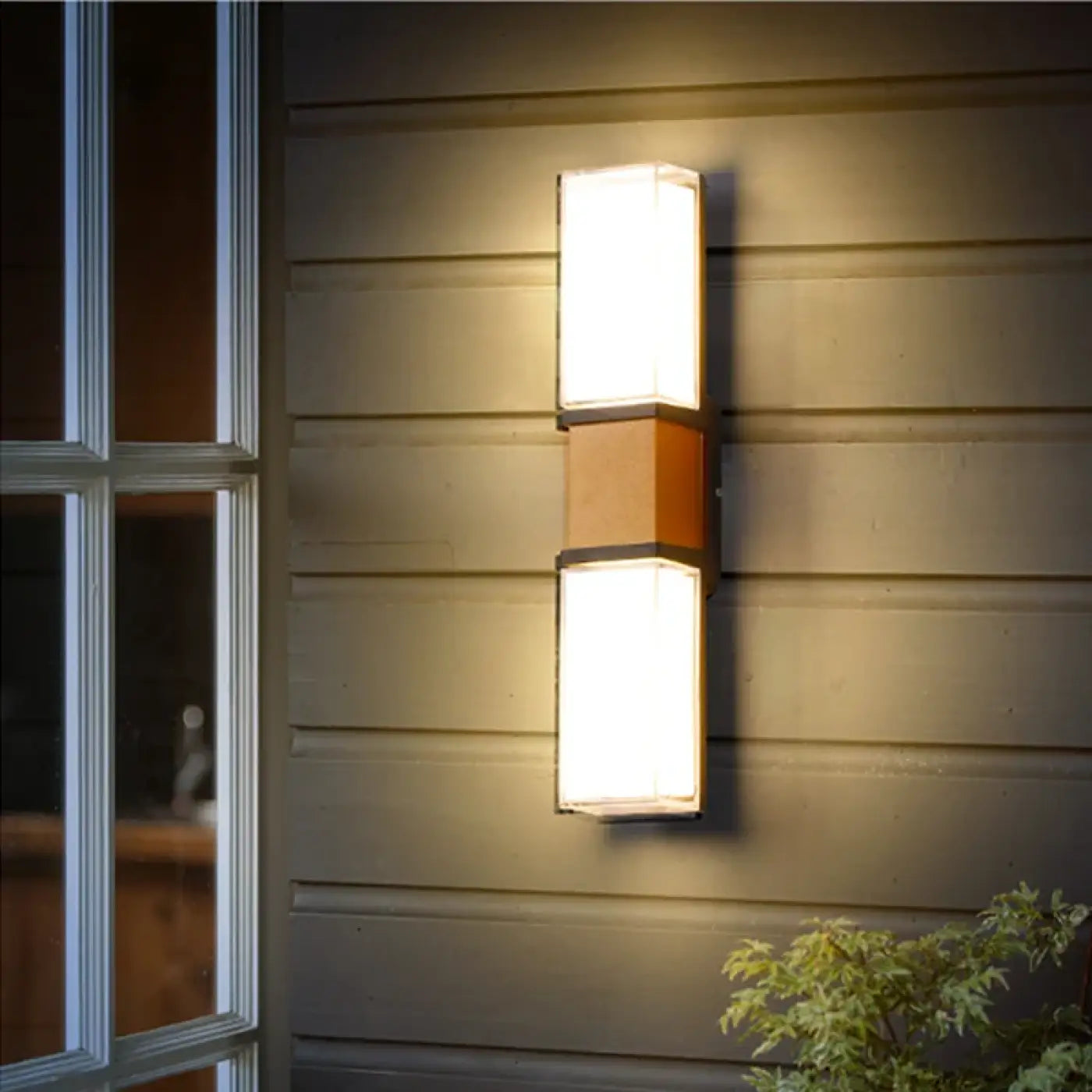 Applique murale LED verticale dorée 12W en aluminium — vue 3