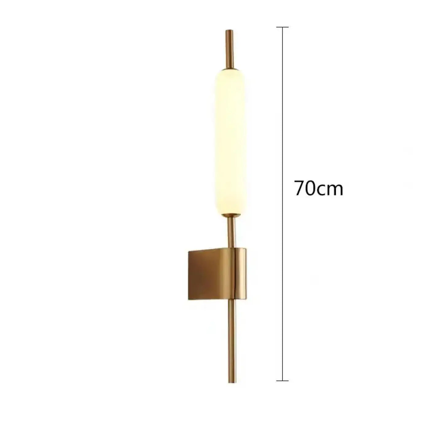 Applique murale LED verticale dorée en verre — vue 4