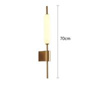 Applique murale LED verticale dorée en verre — vue 4