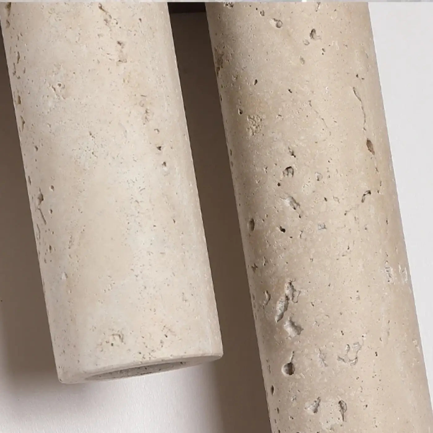 Applique murale LED verticale en bois et pierre beige — vue 6