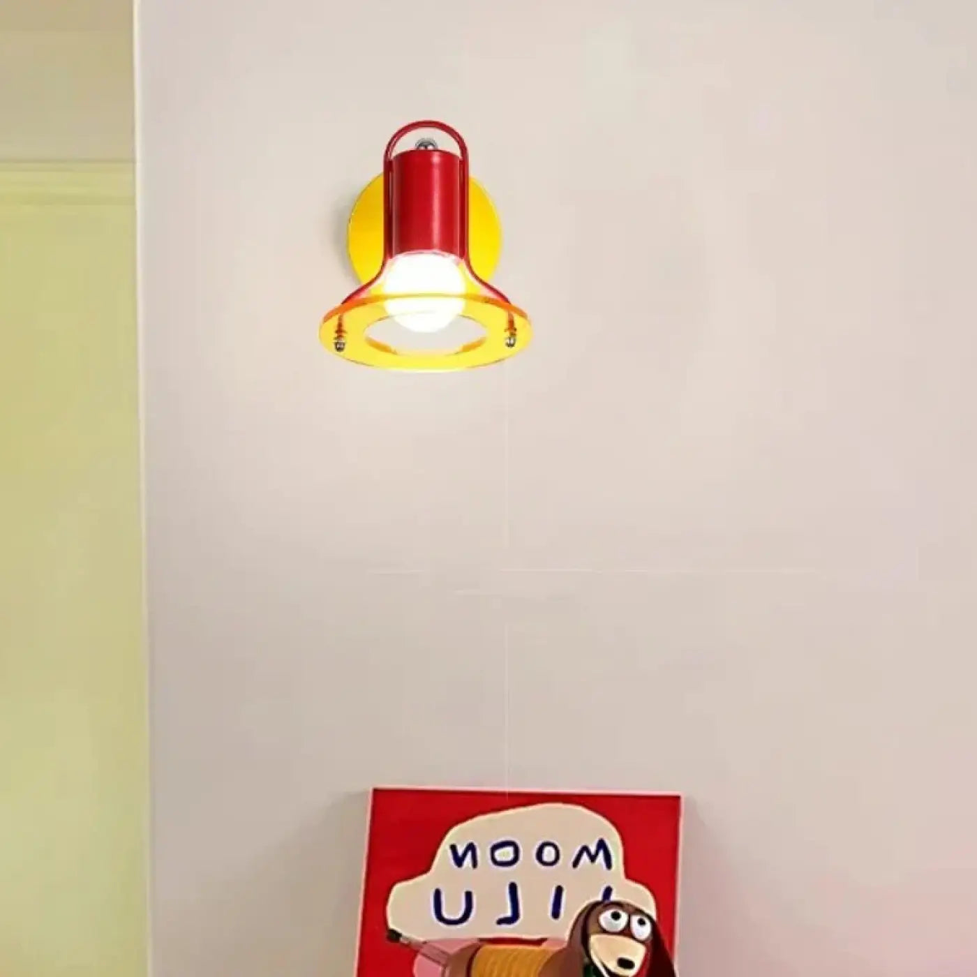 Applique murale LED vintage en métal coloré à motif damier — vue 5