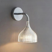 Applique murale LED vintage en métal et verre strié — vue 4