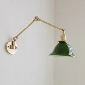 Applique murale LED vintage verte et dorée culot E27 — vue 3