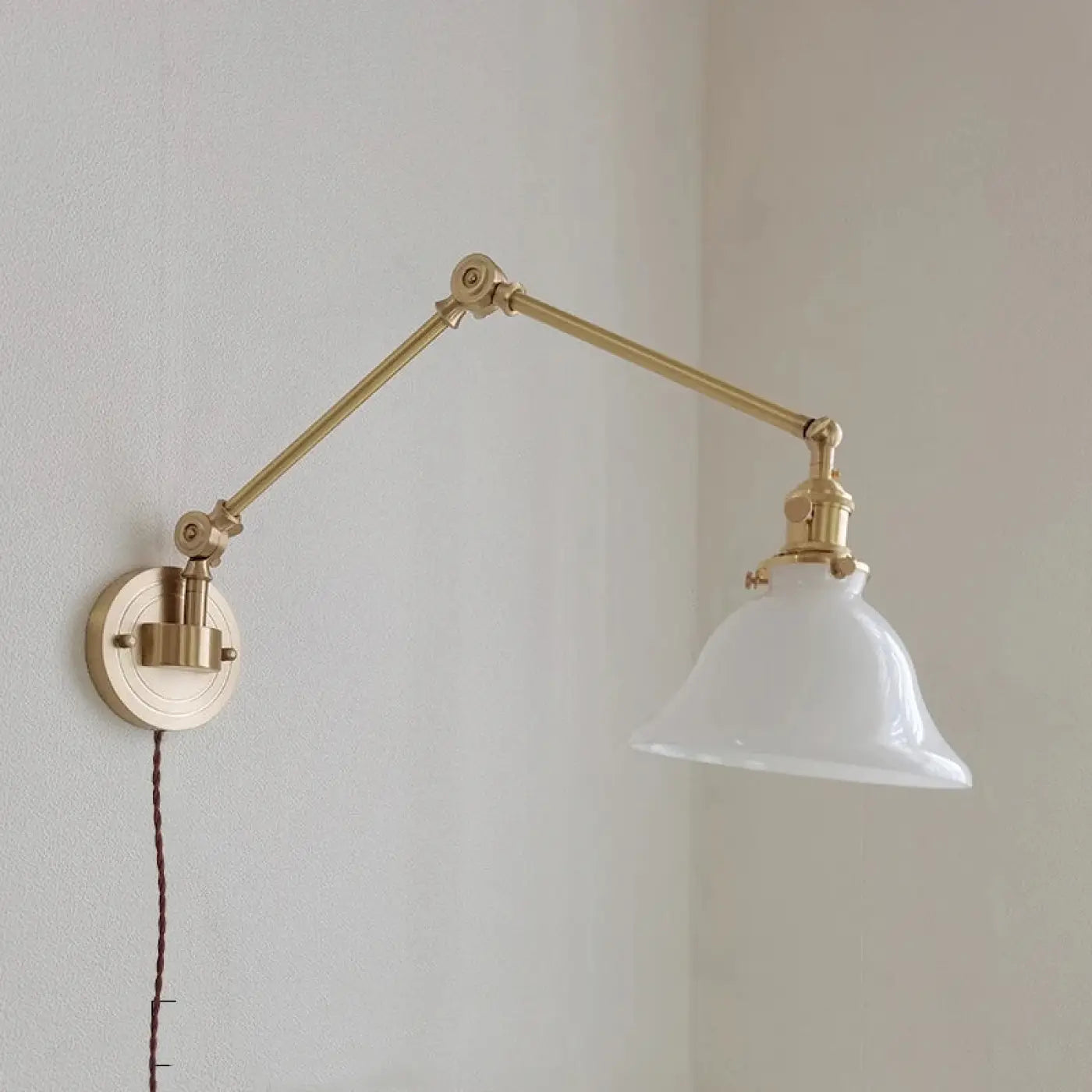 Applique murale LED vintage verte et dorée culot E27 — vue 5