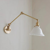 Applique murale LED vintage verte et dorée culot E27 — vue 6