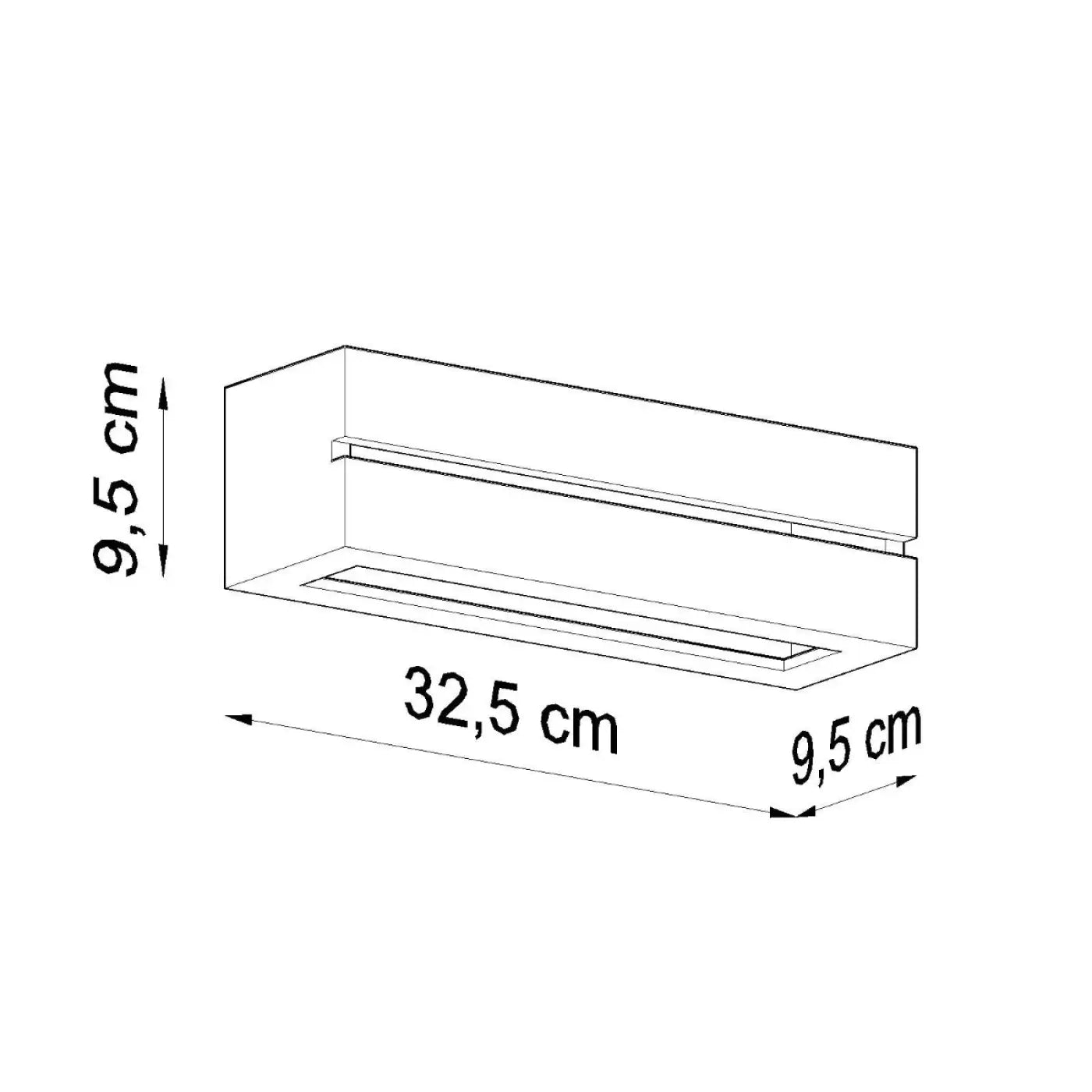 Applique murale linéaire céramique et verre blanc E27 — vue 8