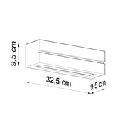 Applique murale linéaire céramique et verre blanc E27 — vue 8