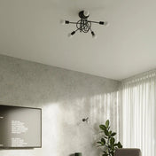 Applique murale métal noir design bouclé ampoule E27 — vue 4