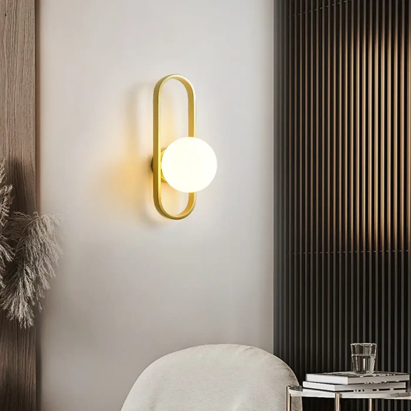 Applique murale minimaliste LED dorée ou noire moderne — vue 1