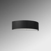 Applique murale noire 2 lumières métal et tissu vintage — vue 2