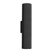 Applique murale noire cannelée en aluminium LED — vue 6