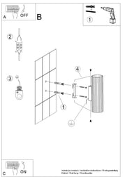 Applique murale noire cannelée LED minimaliste — vue 11