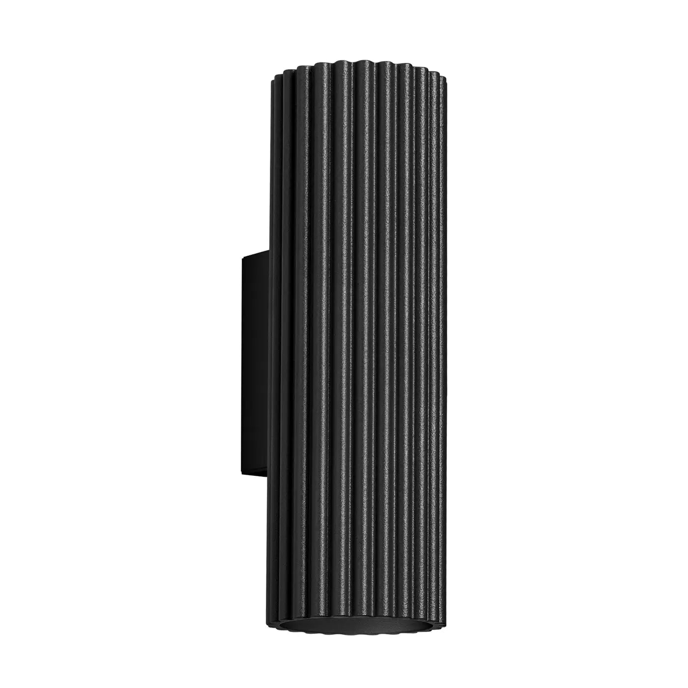 Applique murale noire cannelée LED minimaliste — vue 6