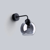 Applique murale noire en acier avec abat-jour en verre — vue 2