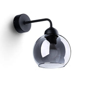 Applique murale noire en acier avec abat-jour en verre — vue 3