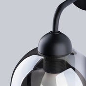 Applique murale noire en acier avec abat-jour en verre — vue 4