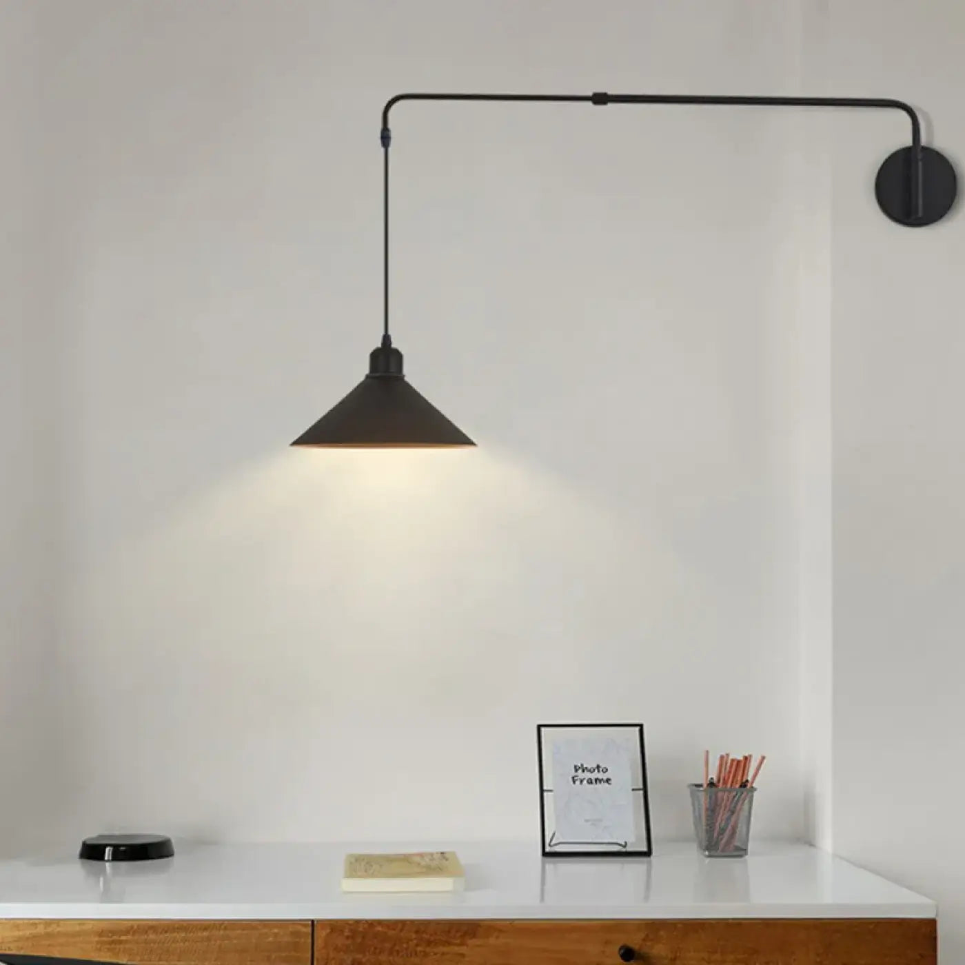 Applique murale noire en métal à bras orientable — vue 5